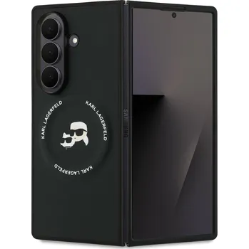 Pouzdro na mobilní telefon Karl Lagerfeld MagSafe kryt na Samsung - PU Karl and Choupette Heads-Černá / Samsung Galaxy Z Fold 7