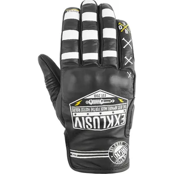 Moto rukavice Moto rukavice IRON GLITCH, NOX EXKLUSIV (černá,bílá) 2026