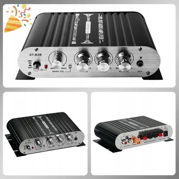 Hi-Fi komponenty HIFI ZESILOVAČ ZVUKU ST-838 STEREO 20WX2+40W MINI PŘEHRÁVAČ ZESILOVAČ