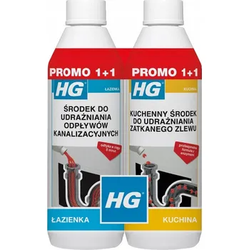 Univerzální čisticí prostředek HG čistič odpadů 1+1, prostředek k zprůchodnění potrubí a odpadů