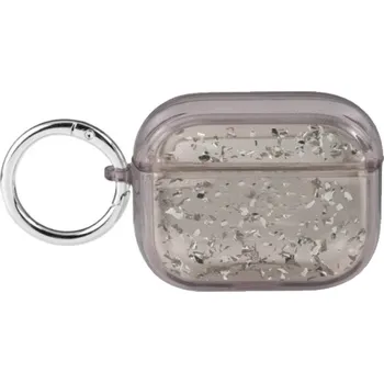 Pouzdro na mobilní telefon Transparentní obal se třpytkami pro AirPods Pro - šedý
