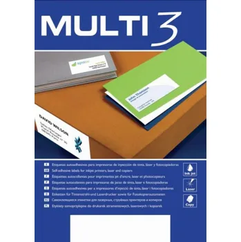 Speciální papír MULTI 3 MULTI univerzální etikety 3 210x148mm, obdélníkové, bílé 100 listů.