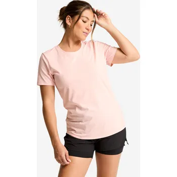 DECATHLON Dámské tričko s krátkým rukávem Coolmax XL RŮŽOVÁ