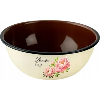 IGMAR SMALT smaltovaná mísa kulatá kuchyňská PIVOŇKA 4l 29x10cm