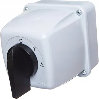 přepínač Přepínač hvězda-trojúhelník 0-Hvězda-Trojúhelník 40A 3P 40-23 IP44 v pouzdře Elektromet