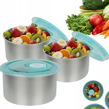Dóza na potraviny OCELOVÁ NÁDOBA NA POTRAVINY 80ML 3KS HERMETICKÁ PIKNIK PRÁCE STŘÍBRNÁ