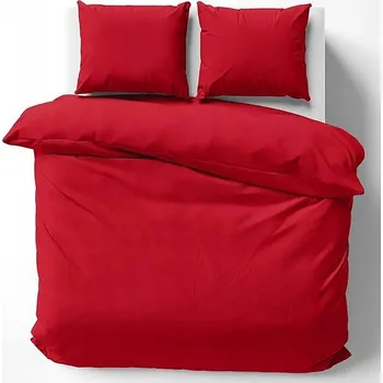Povlečení SADA POVLEČENÍ MIKROVLÁKNO 160x200 + 2x 70x80 ČERVENÁ BARVA POVLEČENÍ