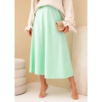 Dámská sukně Kesi Dámská viskózová rozšířená sukně tmavě béžová Barva: Tyrkysová, Velikost: UNI