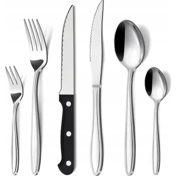 Příbor HUNNYCOOK Sada příborů 36 kusů Nerezová Ocel pro 6 osob