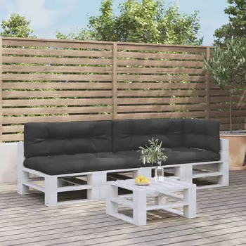 Podsedák vidaXL Podušky na palety 5 ks textil [3217140] Barva: Černá