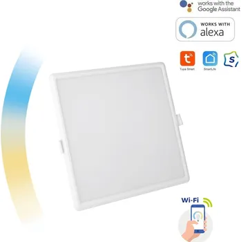 LED panel Wi-fi Smart vestavné LED svítidlo čtverec 22W CCT+DIM, Tuya