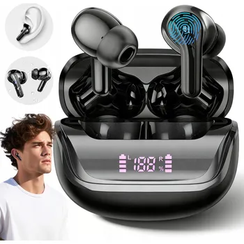 Sluchátka SLUCHÁTKA BEZDRÁTOVÁ BLUETOOTH 5.4 3D STEREO DO UŠÍ SPORTOVNÍ HOVORY