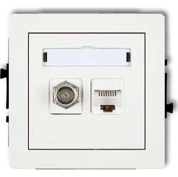 Elektrická zásuvka Anténní zásuvka nástěnná Karlik Elektrotechnik bílá