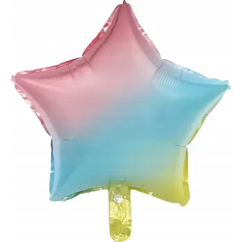 Balónek Foliový balónek Arpex duhová hvězda 45 cm