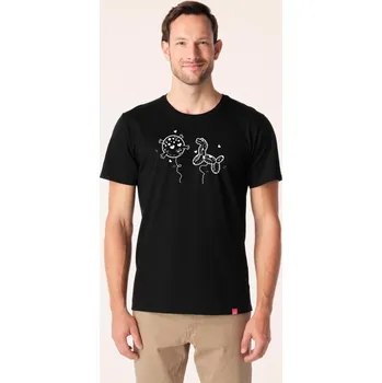 Pánská móda CityZen - AGEN Pánské tričko černé s potiskem Balónky&nbsp;4XL