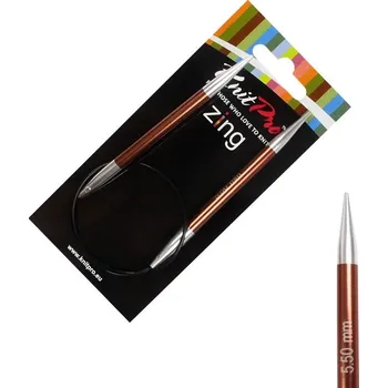 Nástroj na niť a příze Kovové kruhové jehlice Knitpro Zing 40 cm 5,5 mm