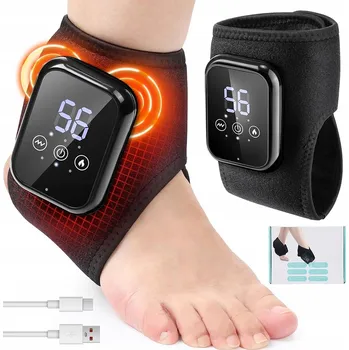 Masážní přístroj MASÁŽNÍ PŘÍSTROJ NA KOSTKY NOHOU ZAHŘÍVÁNÍ 3 TEPLOTY VIBRAČNÍ MASÁŽ 2000 MAH ČERNÝ