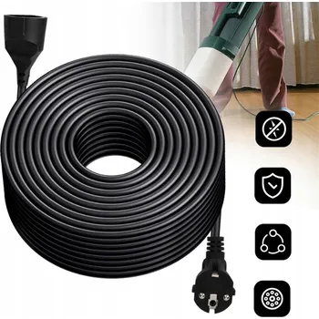 Napájecí kabel PRODLUŽOVACÍ KABEL 20M SILNÝ KABEL 3×0,75MM2 OCHRANA PROTI ZKRATU