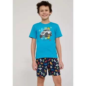 Pyžamo Cornette Young Boy 790/123 Road Trip kr/r 134-164 tyrkysová 146-152
