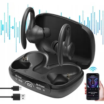 Sluchátka SLUCHÁTKA PRO BĚHÁNÍ BLUETOOTH 5.3 BEZDRÁTOVÁ S LED UKAZATELEM NABÍJENÍ