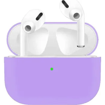 Pouzdro na mobilní telefon Ultratenký silikonový obal pro AirPods Pro - fialový