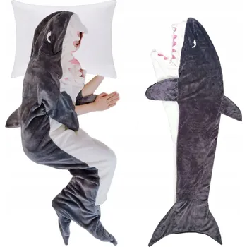 Spacák DEKA ŽRALOK SPACÁK SHARK BLANKET PŘÍJEMNÁ FLEECOVÁ VELIKOST XL, L, M