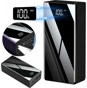 Powerbanka POWERBANKA 50000 mAh S LED DISPLEJEM A ZRCADLOVÝM POVRCHEM ČERNÁ