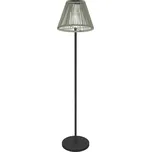 Outsunny solární stojací lampa ratan solární lampy se světelným senzorem 25 LED světel solární světlo v boho stylu Ø33 x 135 cm