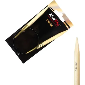 Dřevěné kruhové jehlice Knitpro Basix Birch 40 cm 7 mm