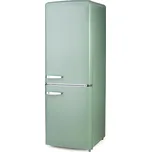 Retro lednice s mrazákem - D - 202 l - zelená - PR196RKMG