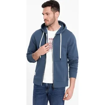 Pánská mikina Ombre Mikina OM-SSBZ-0178 Tmavomodrá Classic Fit XXL