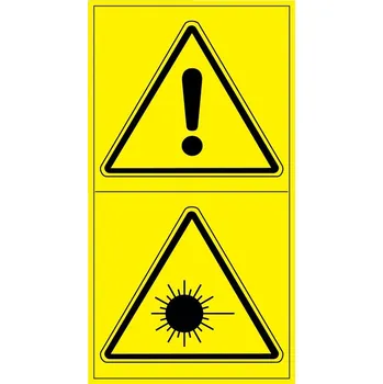 Kancelářské potřeby Traiva s.r.o. Výstraha - nebezpečí laserové záření Varianty: Samolepka 95 x 175 mm tl. 0.1 mm - Kód: 25307