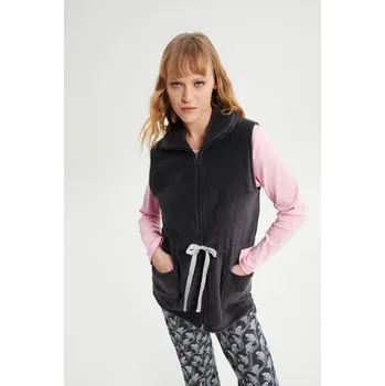 Dámské oblečení Vamp - Dámská vesta na zip 19463 šedá - Vamp L
