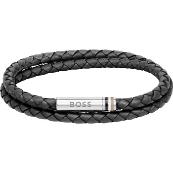 Náramek Elegantní kožený dvojitý náramek 1580489 Hugo Boss / Délka: 17,5 cm
