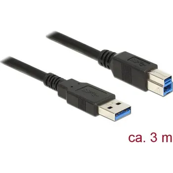 elektrický kabel Delock USB kabel USB 3.2 Gen1 USB-A zástrčka, USB-B zástrčka 3.00 m černá pozlacené kontakty 85069