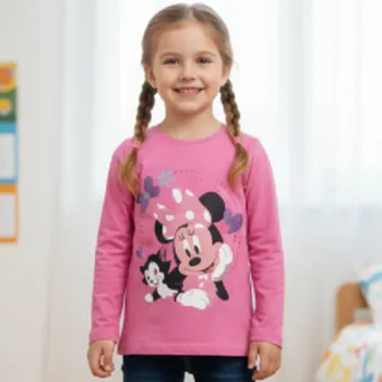 Dívčí oblečení Setino Dívčí tričko Minnie tm.růžové