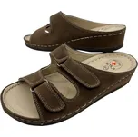 Dámské hnědé nadměrné pohodlné pantofle KOKA 01 Barva: Hnědá, Velikost: 39