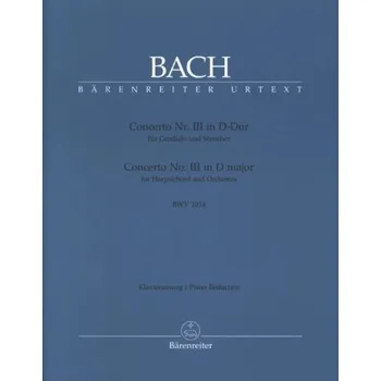 J.S. Bach: Concerto No. III in D major BWV 1054 (noty na klavír, cembalo)