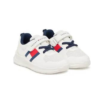 Dámské tenisky Sneakersy Tommy Hilfiger Flag Low Cut Lace-Up/Velcro T1X9-34369-1843 M Bílá 28