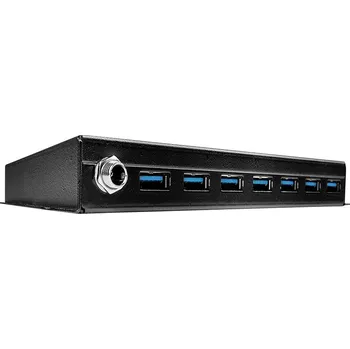 USB hub LINDY 43128 USB Hub 7 portů USB-A USB&nbsp;3.0 5 GBit/s černá 7 Port USB 3.0 Metall Hub