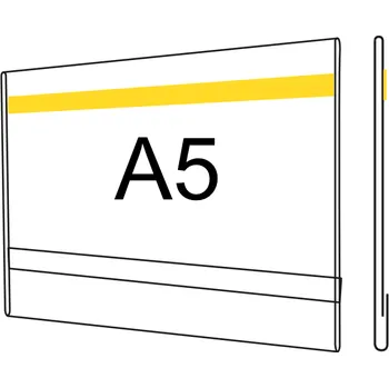 Plastová kapsa O A5 na šířku s oboustrannou pěnovou páskou Plastová kapsa O A5 na šířku s oboustrannou pěnovou páskou - 1 ks