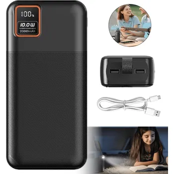 Powerbanka VELKÁ POWERBANKA 42000MAH PRO TŘI ZAŘÍZENÍ RYCHLÉ NABÍJENÍ 22.5W USB-C/A