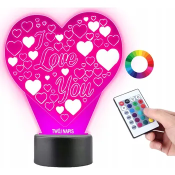 Lampička Stolní LED lampička - Soška Srdce - Valentýnský dárek