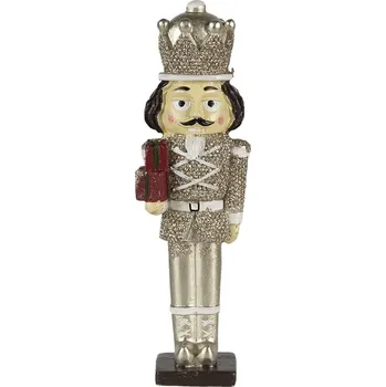 Vánoční ozdoba Dekorativní soška Louskácka s dárecky 19 cm