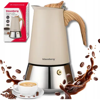 Kávovar Kávovar Klausberg KB-7997 12 espresso Moka Indukce Plyn Ocel Premium