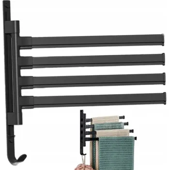 Věšák Věšák s pohyblivým ramenem na kolíčky Bedee černý