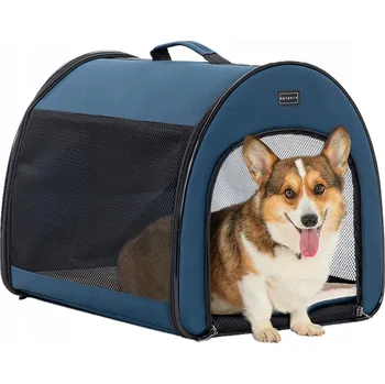 přepravka pro zvíře PETSFIT Skládací Přepravka pro Malé Psy a Kočky, Modrá