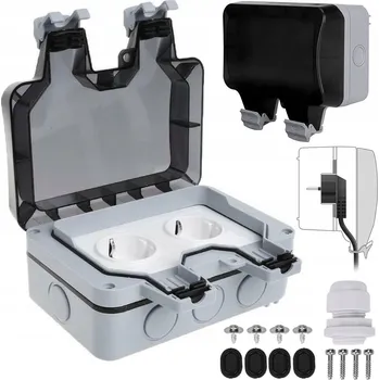 Elektrická zásuvka Bedee Elektrická Zásuvka zásuvka šedá