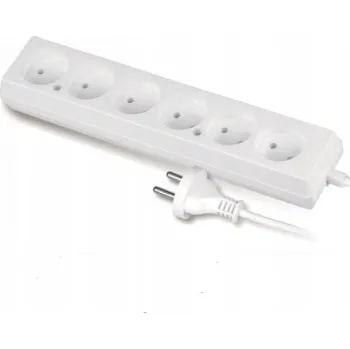 Napájecí kabel Prodlužovací Kabel přívod s lištou Jonex 5 m 6 ks bílý