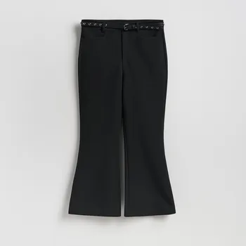 Dámské kalhoty Reserved - Kalhoty s ozdobným páskem - černý - 504HV-99X - 504HV-99X-40